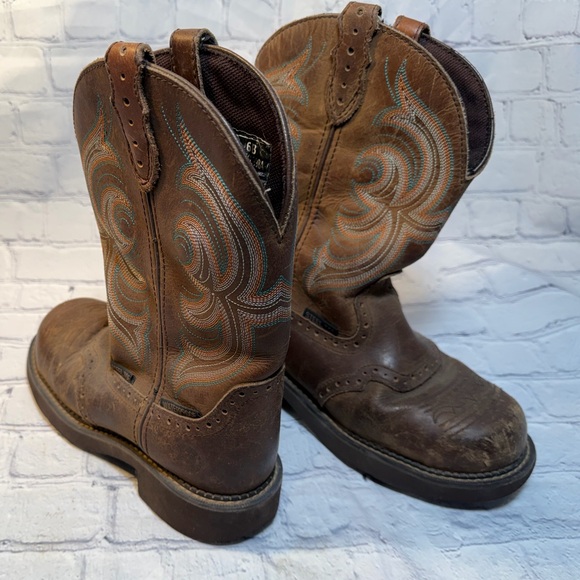 Justin Boots Shoes - Justin Boots Brown and Blue Women's Shoes